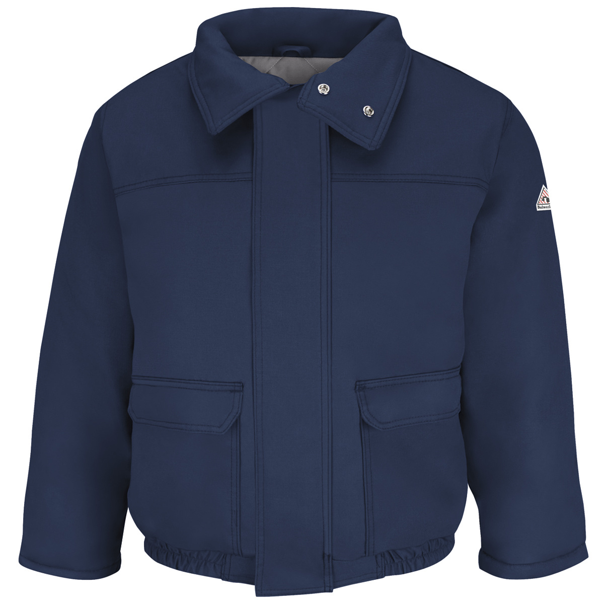 Bulwark® Medium Regular Navy Blue Westex Ultrasoft® Twill/Cotton/Nylon Water Repellent Flame Resistant Jacket With Cotton Lining