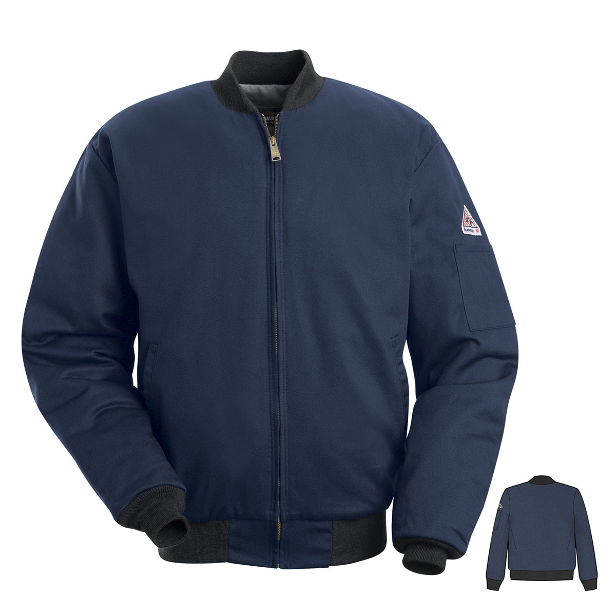 Bulwark® 3X Regular Navy Blue Nomex® IIIA/Nomex® Aramid/Kevlar® Aramid Flame Resistant Jacket With Meta-Aramid  Lining And Zippe
