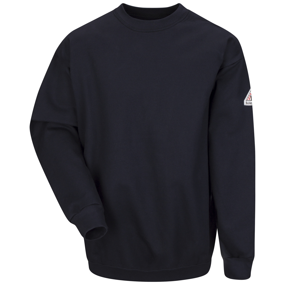 Bulwark® 5X Regular Navy Blue Cotton/Spandex Brushed Fleece Flame Resistant Crew Neck Sweatshirt