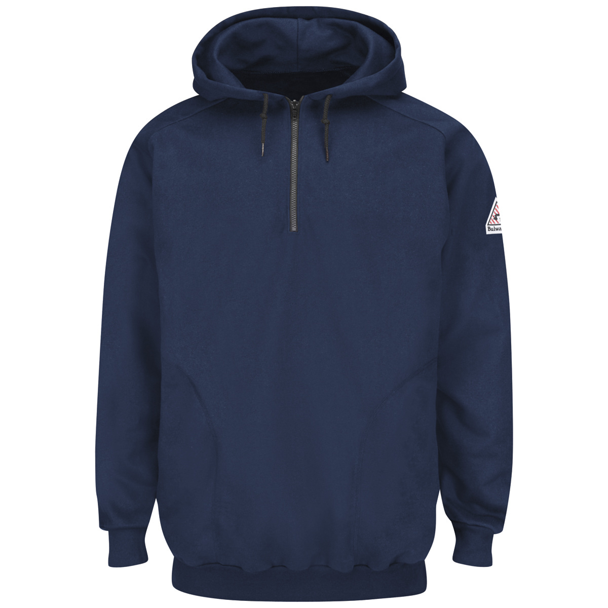 Bulwark® Medium Regular Navy Blue Cotton/Spandex Brushed Fleece Flame Resistant Hooded Sweatshirt