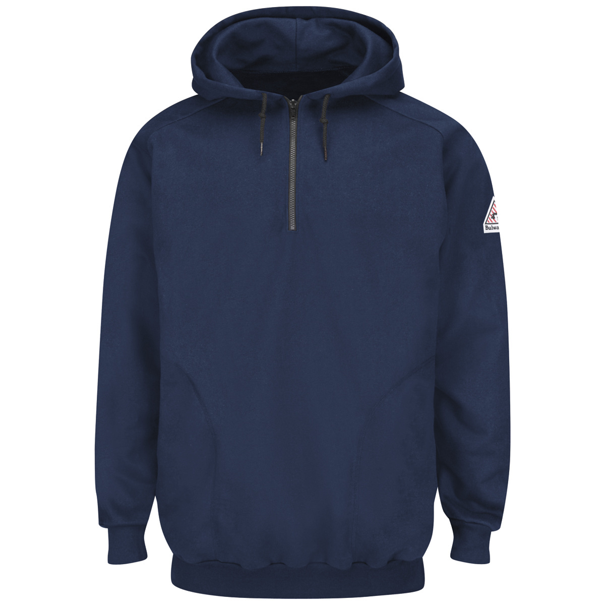 Bulwark® X-Large Tall Navy Blue Cotton/Spandex Brushed Fleece Flame Resistant Hooded Sweatshirt