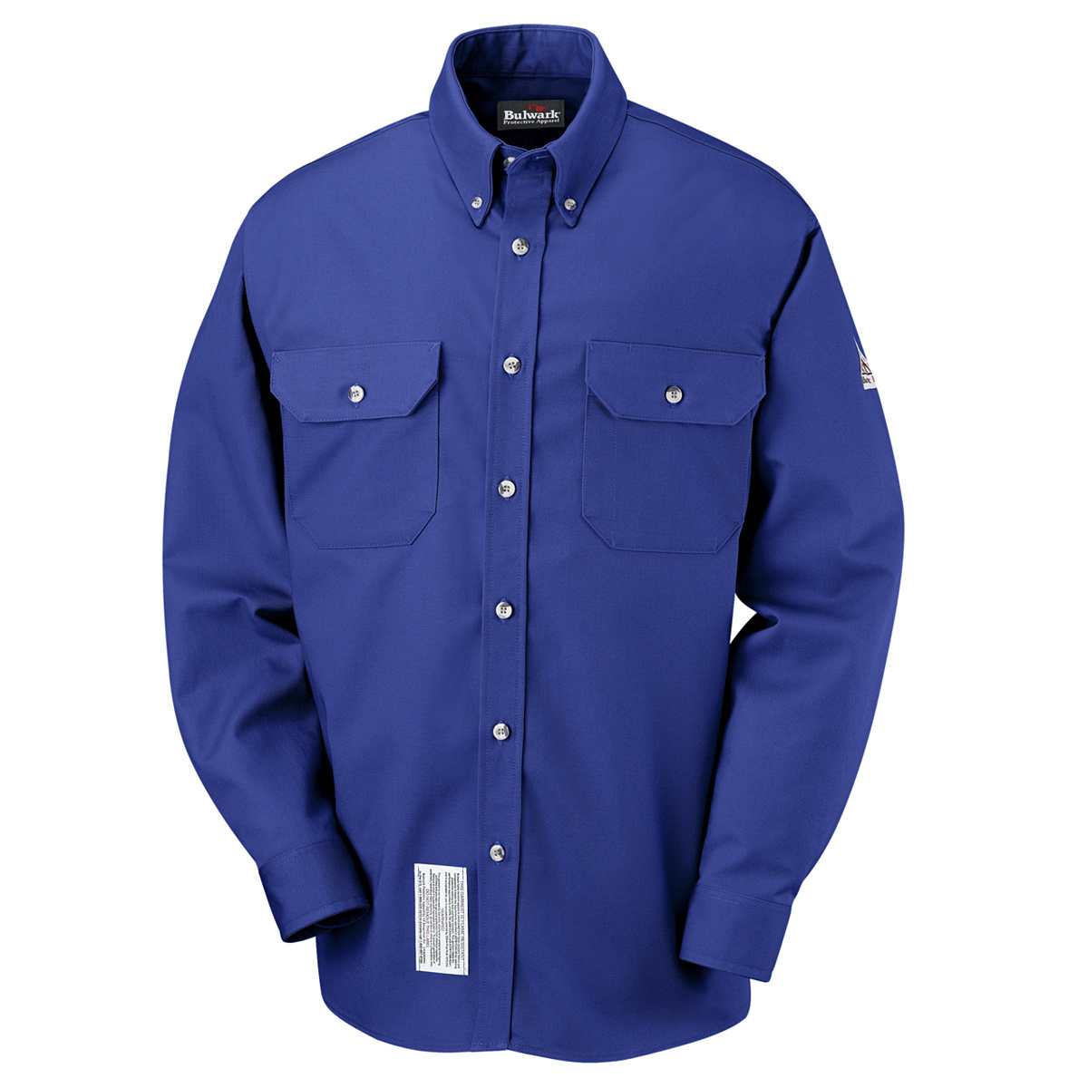 Bulwark® Medium Tall Royal Blue Westex Ultrasoft®/Cotton/Nylon Flame Resistant Dress Shirt With Button Front Closure