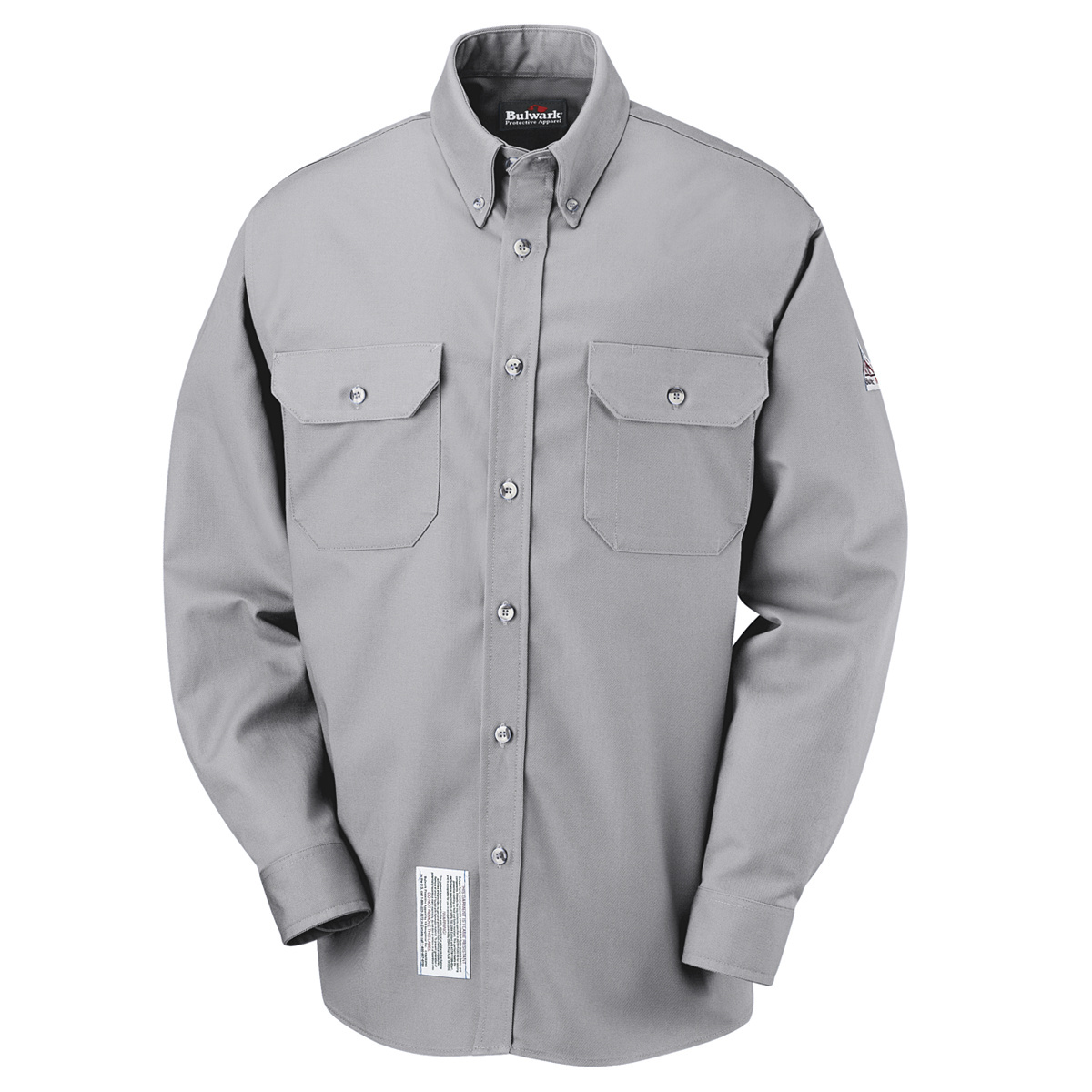 Bulwark® 3X Regular Silver Gray Westex Ultrasoft®/Cotton/Nylon Flame Resistant Dress Shirt With Button Front Closure