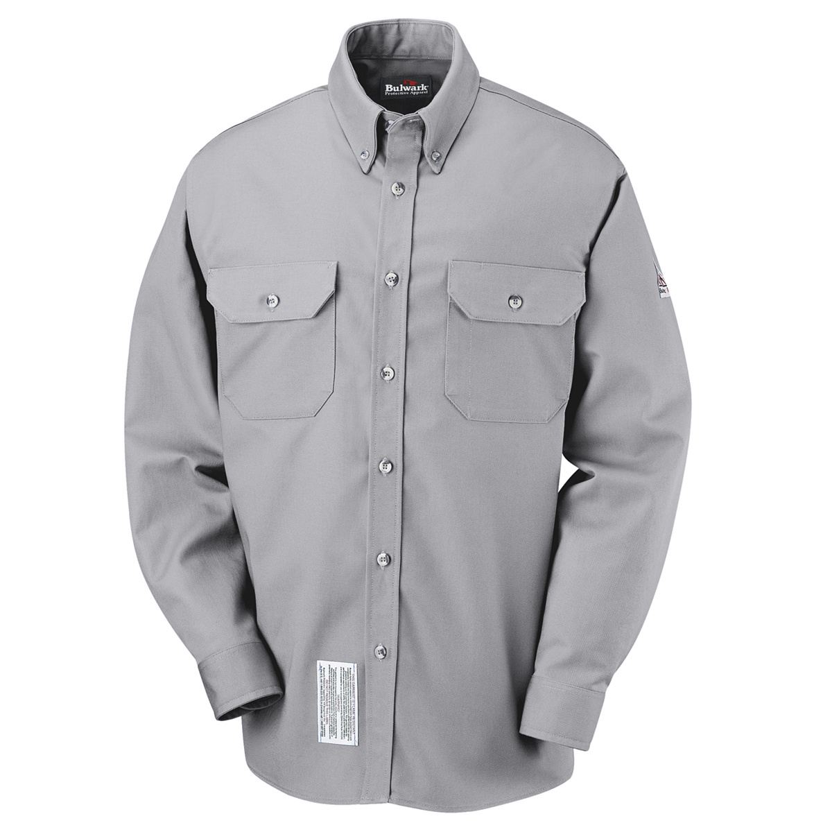 Bulwark® X-Large Regular Silver Gray Westex Ultrasoft®/Cotton/Nylon Flame Resistant Dress Shirt With Button Front Closure