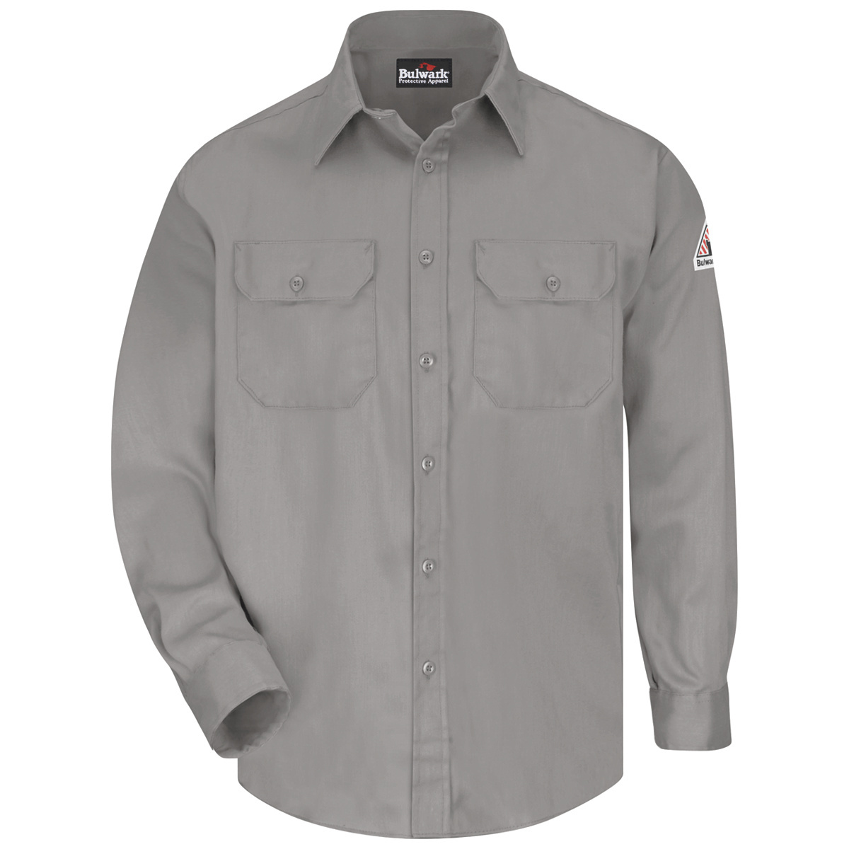 Bulwark® 3X Regular Gray EXCEL FR® ComforTouch® Flame Resistant Uniform Shirt With Button Front Closure