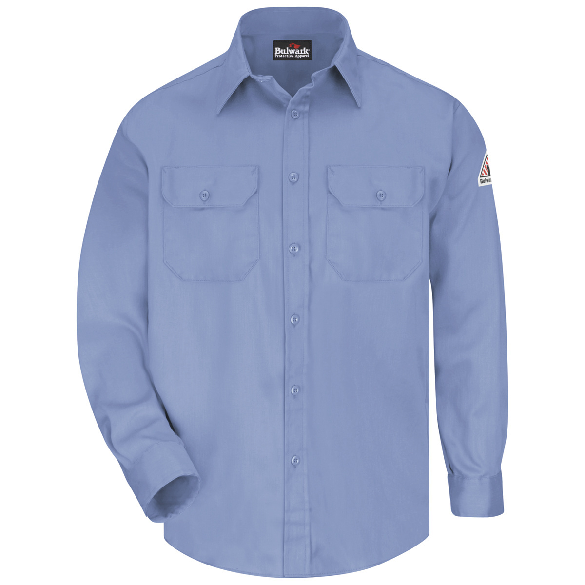 Bulwark® 2X X-Tall Light Blue EXCEL FR® ComforTouch® Flame Resistant Uniform Shirt With Button Front Closure