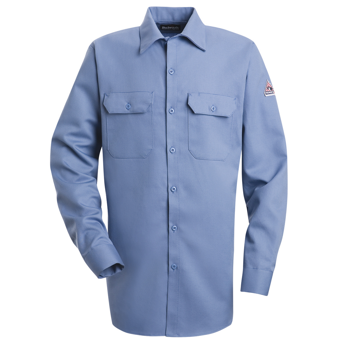 Bulwark® 6X Tall Light Blue Westex Ultrasoft®/Cotton/Nylon Flame Resistant Work Shirt With Button Front Closure