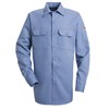 Bulwark® 5X Regular Light Blue Westex Ultrasoft®/Cotton/Nylon Flame Resistant Work Shirt With Button Front Closure
