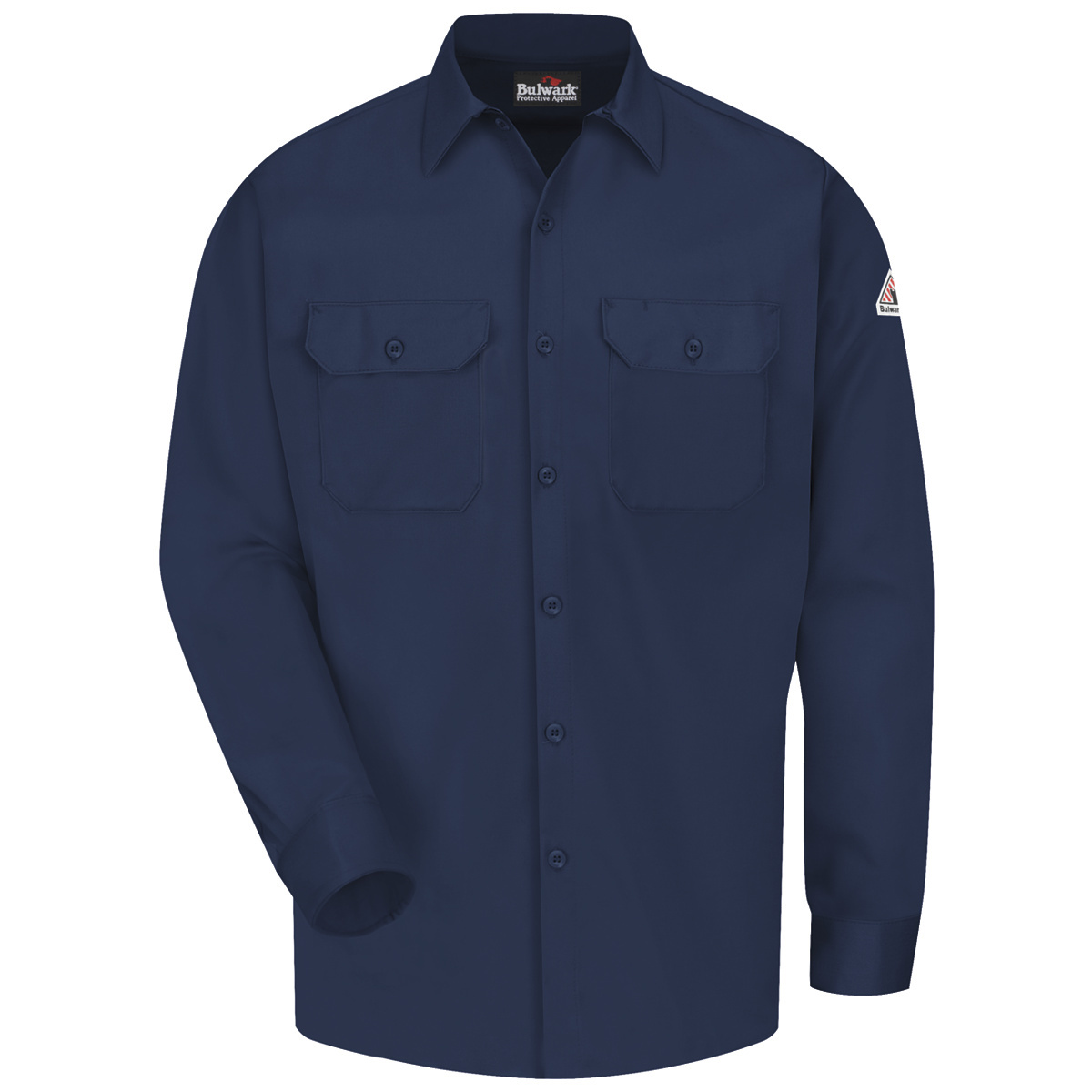 Bulwark® 4X Regular Navy Blue Westex Ultrasoft®/Cotton/Nylon Flame Resistant Work Shirt With Button Front Closure