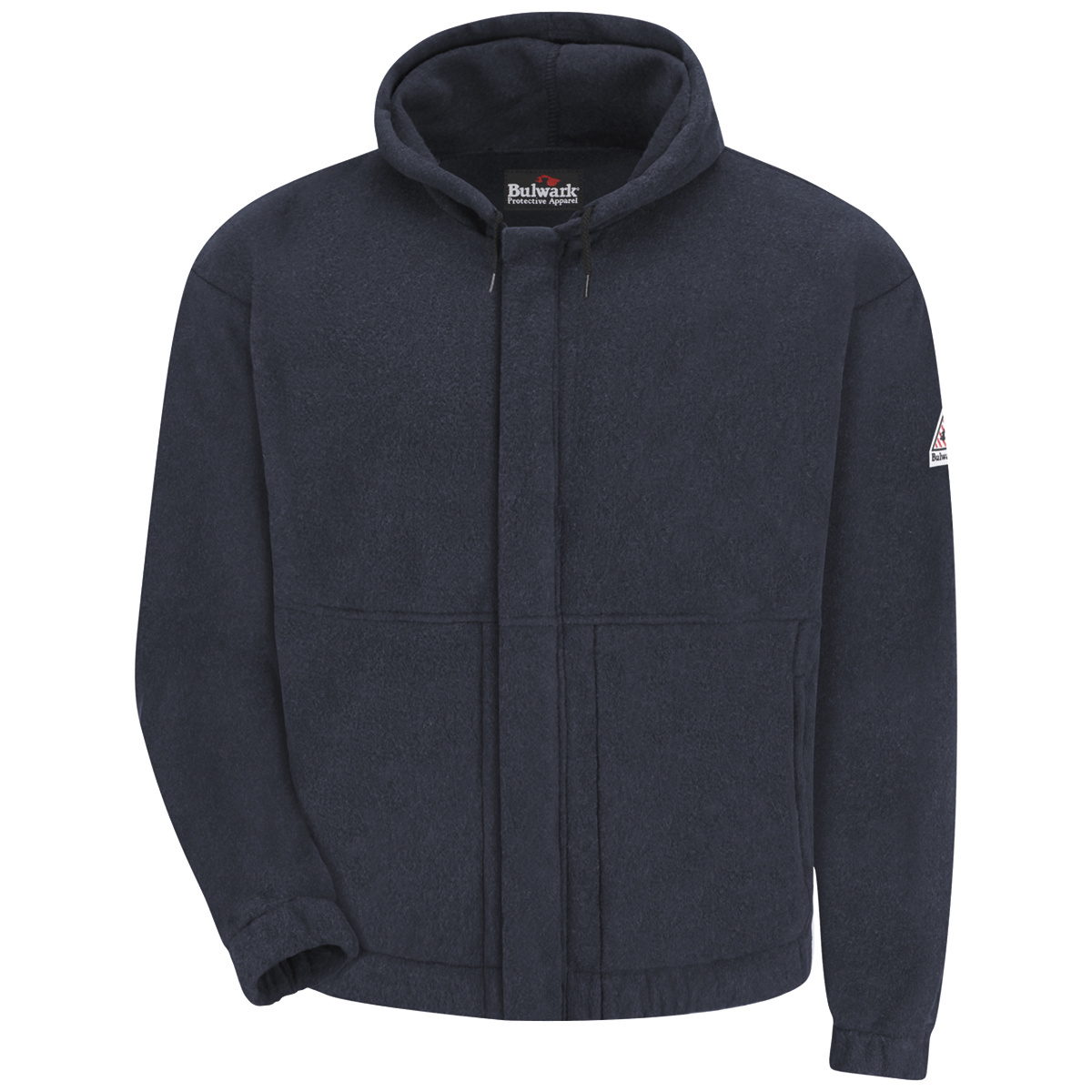 Bulwark® Large Regular Navy Blue Modacrylic/Wool/Aramid/Lyocell DWR Finish Flame Resistant Hooded Sweatshirt With Zipper Front C