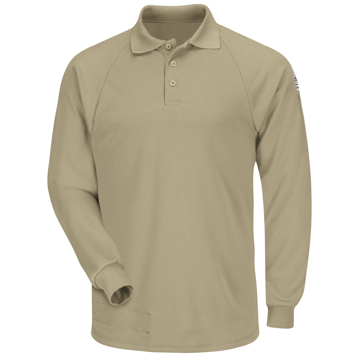 Bulwark® X-Large Regular Khaki Swiss Pique/Modacrylic/Lyocell/Aramid Flame Resistant Polo With Button Front Closure