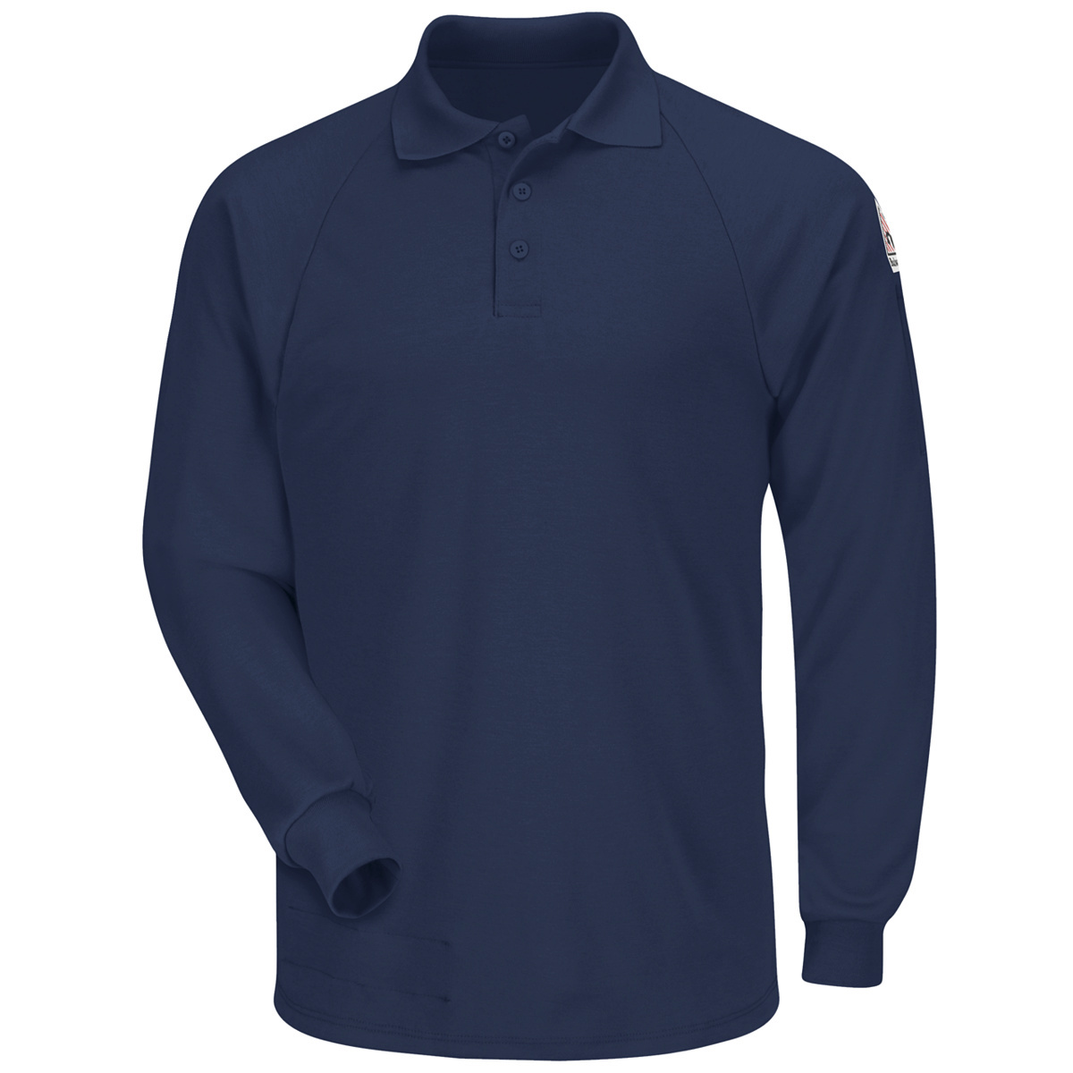 Bulwark® X-Large Regular Navy Blue Swiss Pique/Modacrylic/Lyocell/Aramid Flame Resistant Polo With Button Front Closure