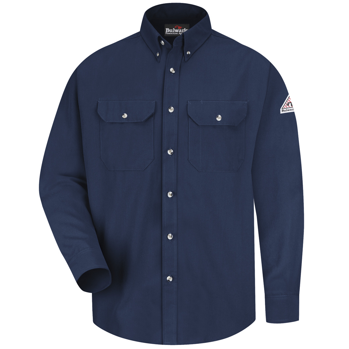 Bulwark® 2X Tall Navy Blue Modacrylic/Lyocell/Aramid Flame Resistant Dress Uniform Shirt With Button Front Closure