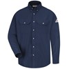 Bulwark® Medium Tall Navy Blue Modacrylic/Lyocell/Aramid Flame Resistant Dress Uniform Shirt With Button Front Closure