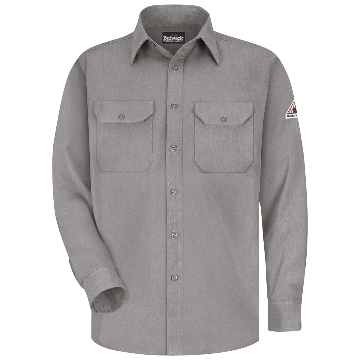Bulwark® Medium Tall Gray Modacrylic/Lyocell/Aramid Flame Resistant Uniform Shirt With Button Front Closure Bulwark® Medium Tall Gray Modacrylic/Lyocell/Aramid Flame Resistant Uniform Shirt With Button Front Closure