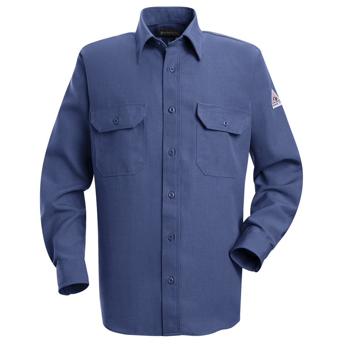 Bulwark® Large Tall Gulf Blue Nomex® IIIA/Nomex® Aramid/Kevlar® Aramid Flame Resistant Uniform Shirt With Button Front Closure