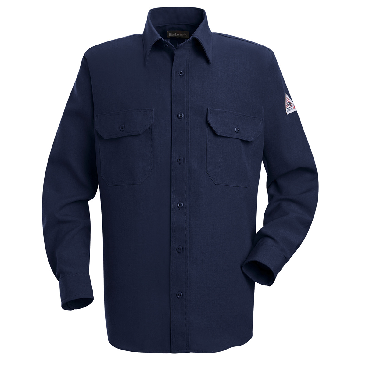 Bulwark® Medium Tall Navy Blue Nomex® IIIA/Nomex® Aramid/Kevlar® Aramid Flame Resistant Uniform Shirt With Button Front Closure
