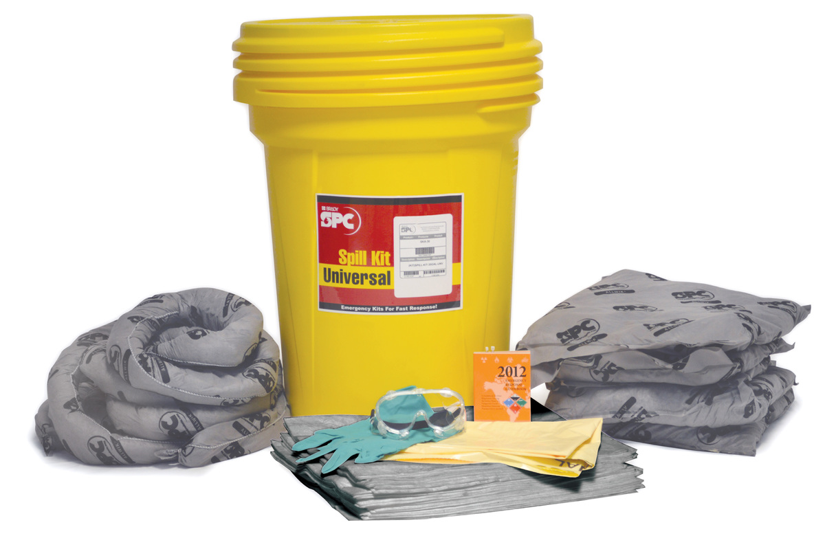 Brady® 30 gal Drum AllWik® Yellow Polypropylene Spill Kit