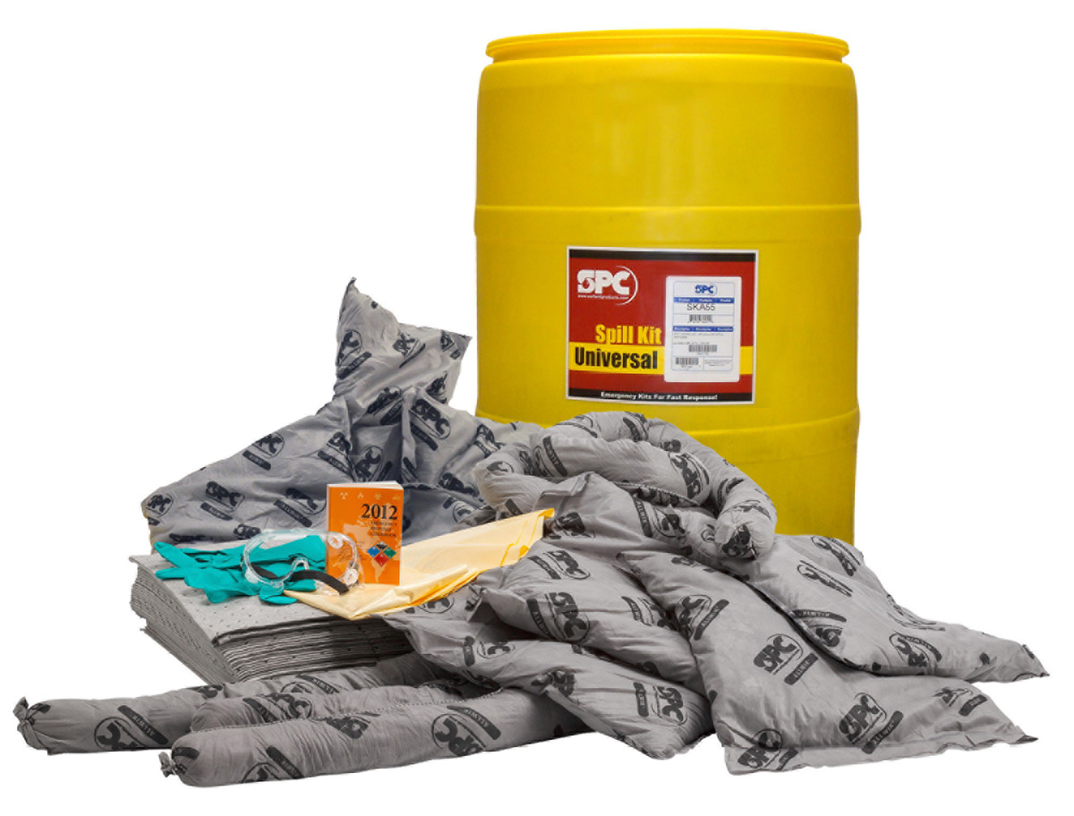Brady® 55 gal Drum AllWik® Yellow Polypropylene Spill Kit