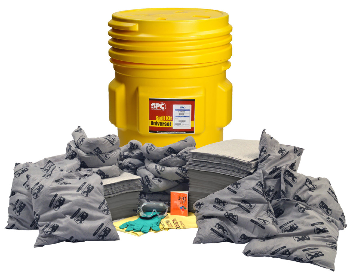 Brady 65 gal Drum AllWik Yellow Polypropylene Spill K BRDSKA65 for sale online at autumn supply