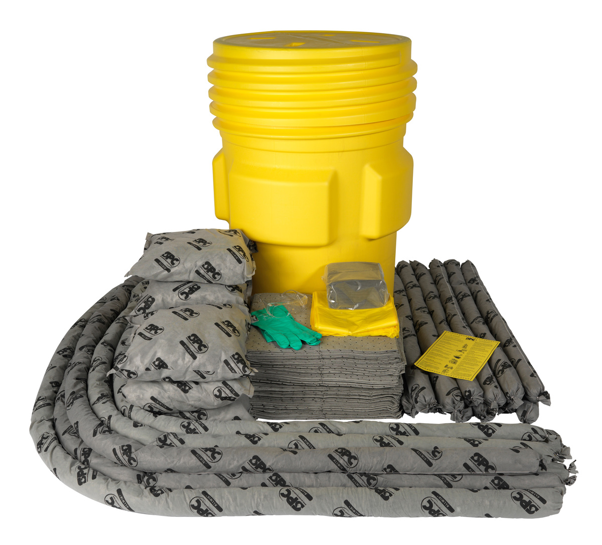 Brady 95 gal Drum AllWik Yellow Polypropylene Spill K BRDSKA95 for sale online at autumn supply