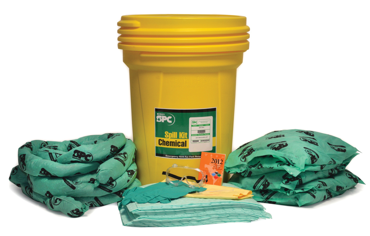 Brady 30 gal Drum HazWik Yellow Polypropylene Spill K BRDSKH30 for sale online at autumn supply
