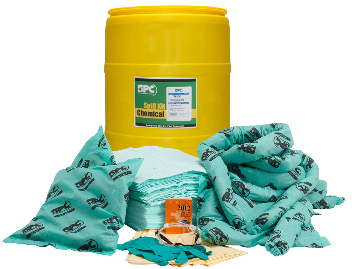 Brady® 55 gal Drum HazWik® Yellow Polypropylene Spill Kit