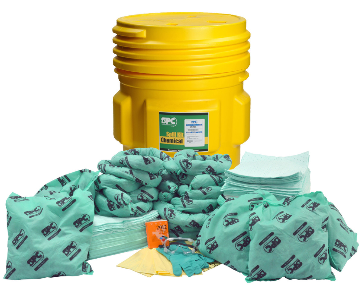 Brady 65 gal Drum HazWik Yellow Polypropylene Spill K BRDSKH65 for sale online at autumn supply