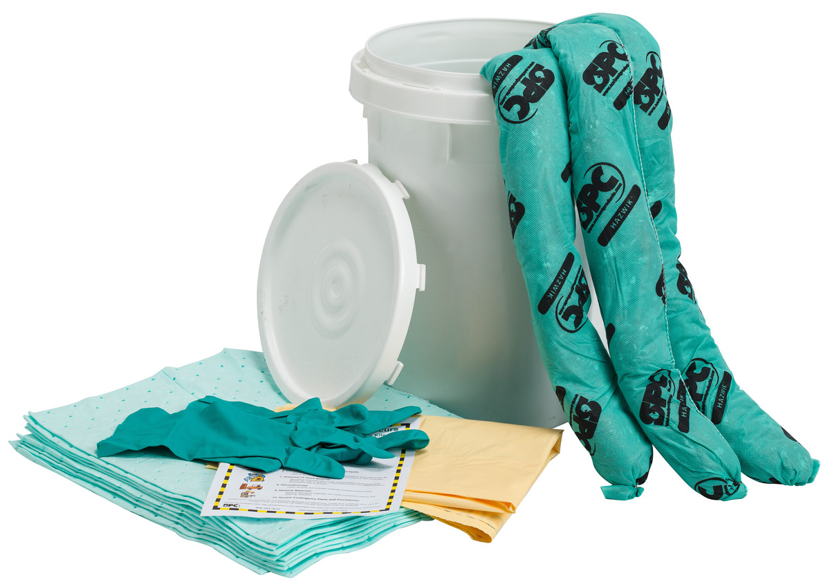 Brady® 6 1/2 gal Bucket HazWik® White Polypropylene Spill Kit