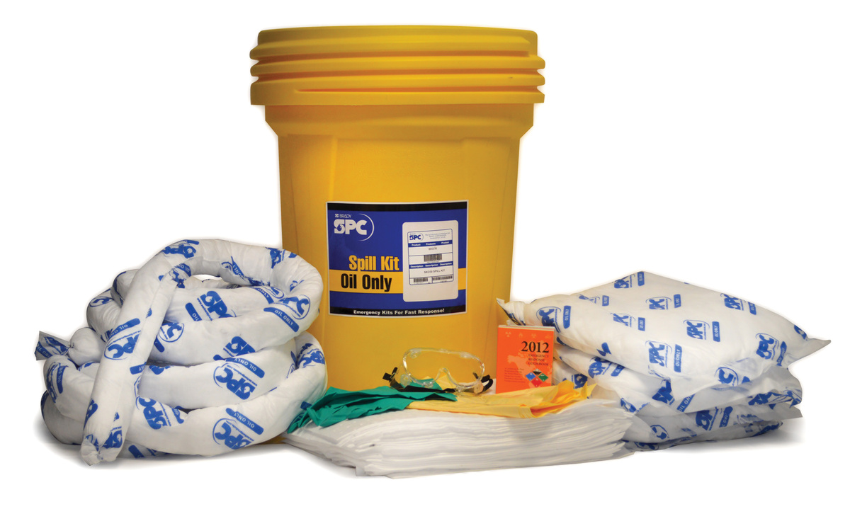 Brady 30 gal Drum SPC Yellow Polypropylene Spill Kit BRDSKO30 for sale online at autumn supply