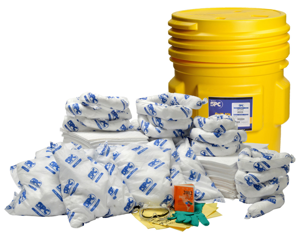 Brady 65 gal Drum SPC Yellow Polypropylene Spill Kit BRDSKO65 for sale online at autumn supply