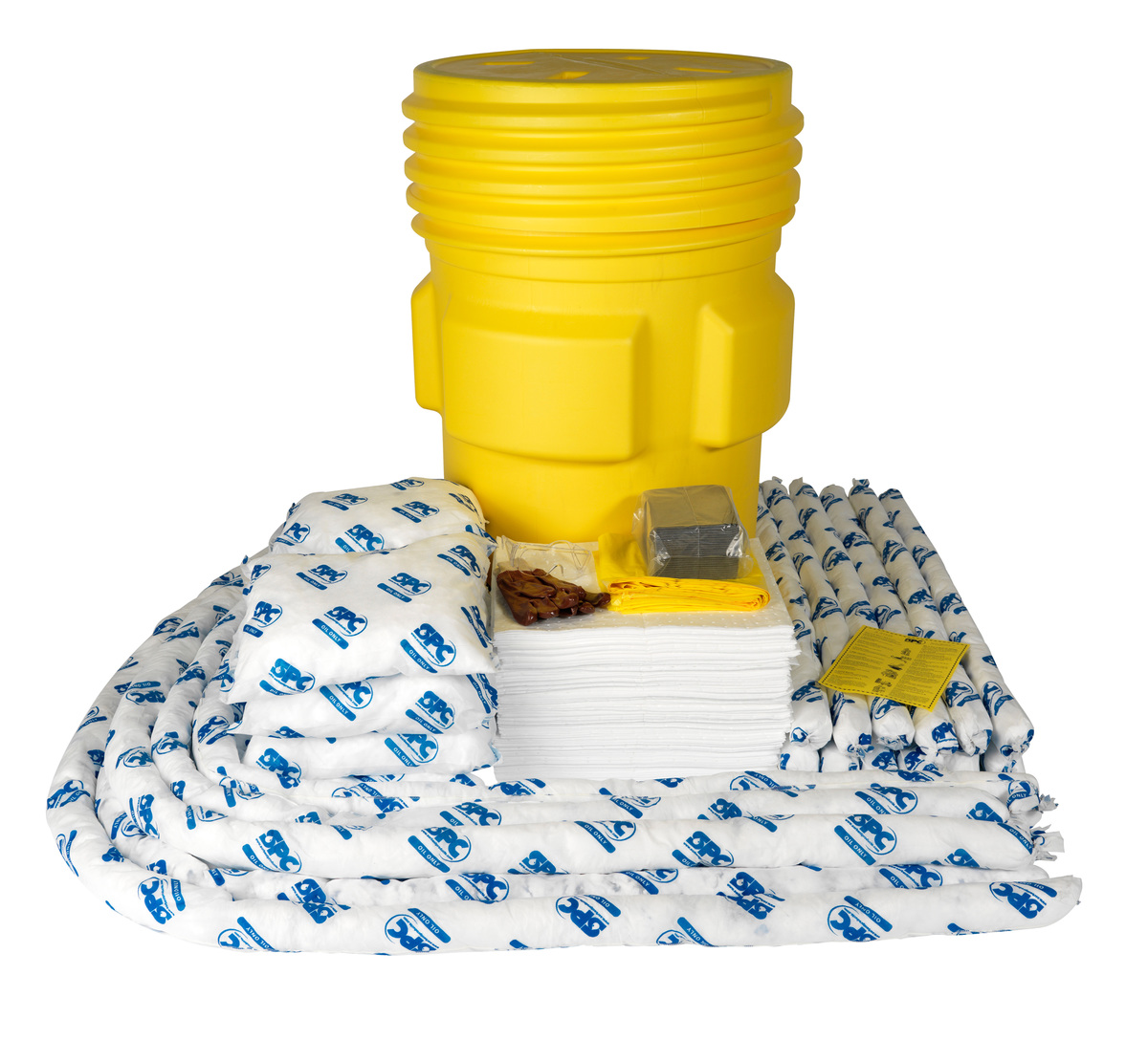 Brady 95 gal Drum SPC Yellow Polypropylene Spill Kit BRDSKO95 for sale online at autumn supply