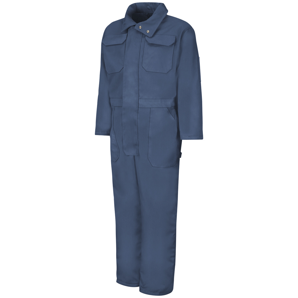 Red Kap Large Regular Navy Duck Polyester Lined 10 Ounce Polyester Cotton Coveralls
