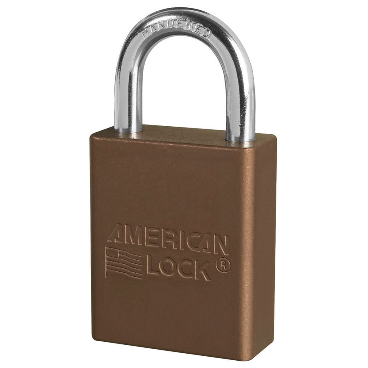 American Lock® Brown Anodized Aluminum 5 Pin Tumbler Safety Padlock Boron Alloy Shackle