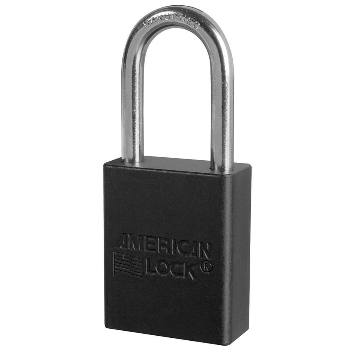 American Lock® Black Anodized Aluminum Lifeguard™ 6 Pin Tumbler Padlock Boron Alloy Shackle