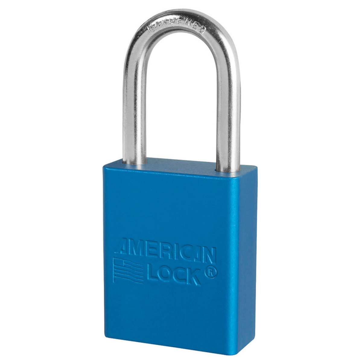 American Lock® Blue Anodized Aluminum Lifeguard™ 6 Pin Tumbler Padlock Boron Alloy Shackle