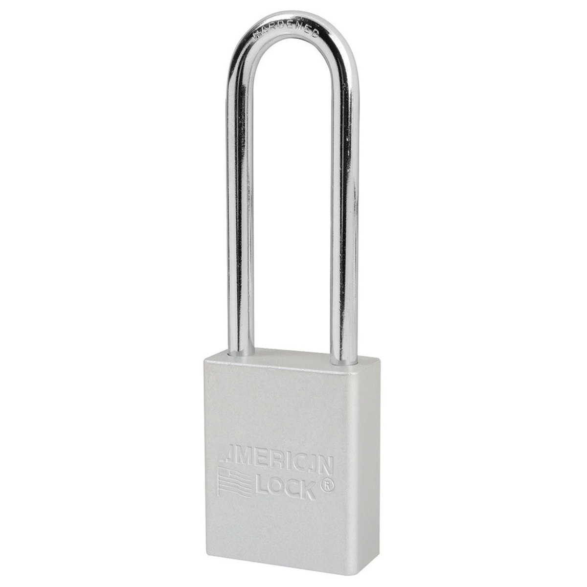 American Lock® Silver Anodized Aluminum Lifeguard™ 6 Pin Tumbler Padlock Boron Alloy Shackle
