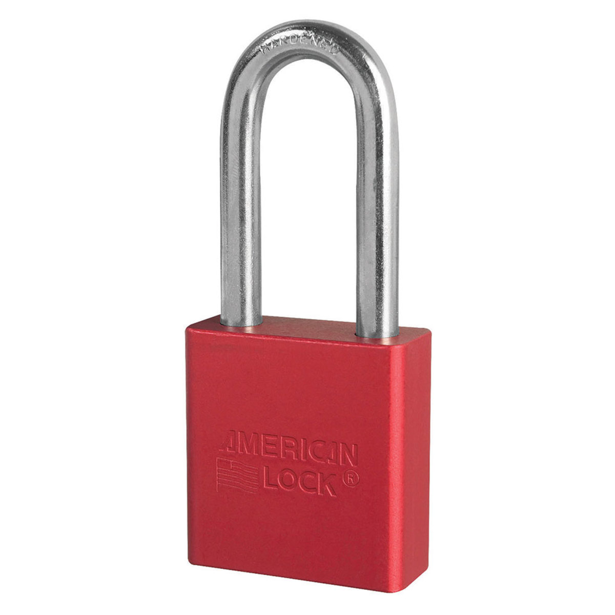 American Lock® Red Anodized Aluminum High Security Padlock Boron Alloy Shackle