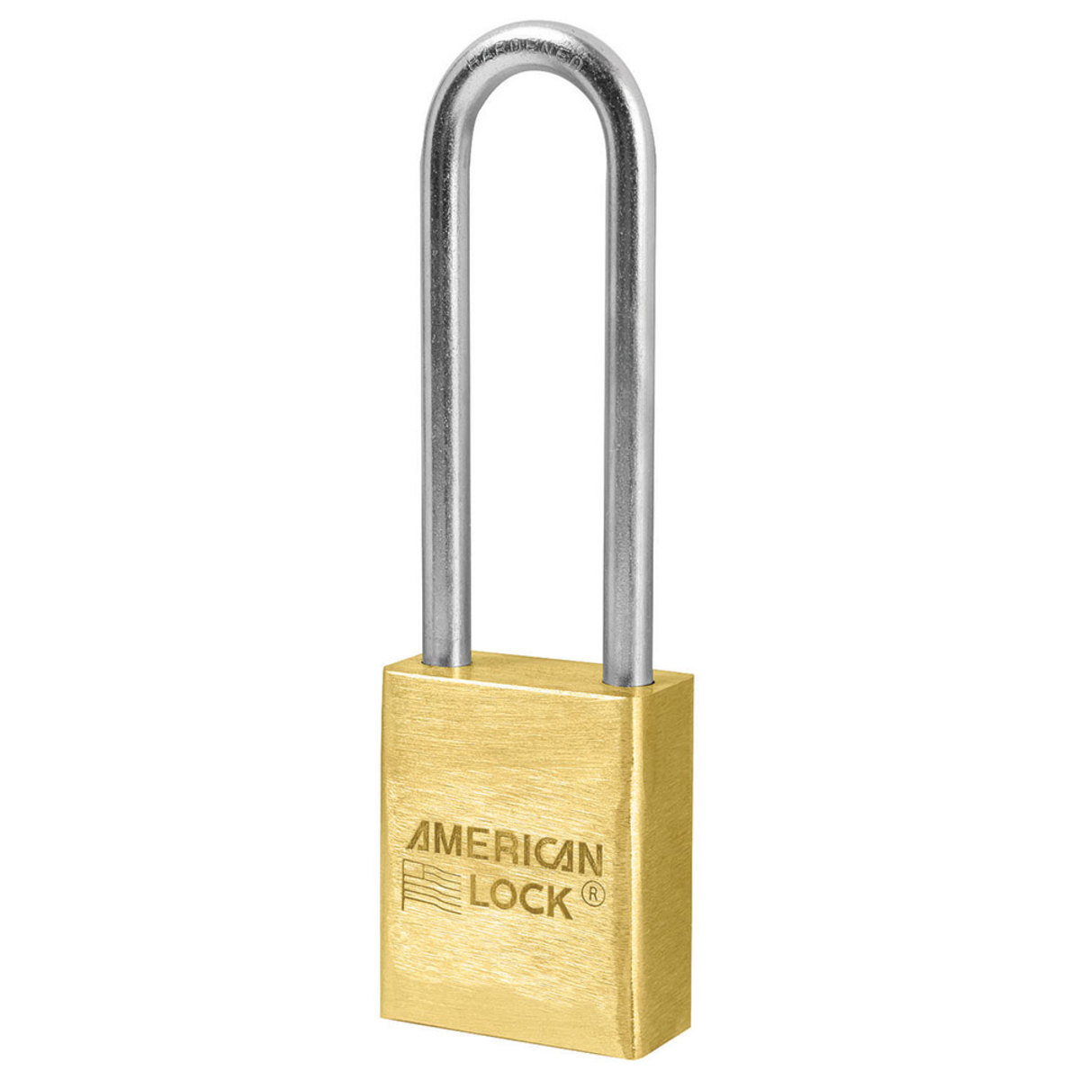 American Lock® Brass Solid Brass General Security Padlock Boron Alloy Shackle