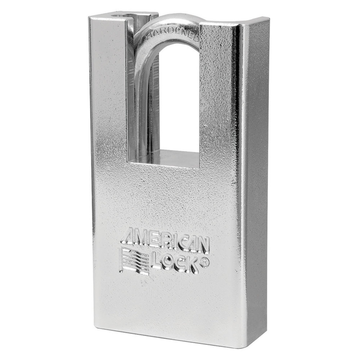 American Lock® Silver Solid Steel High Security Padlock Boron Alloy Shackle