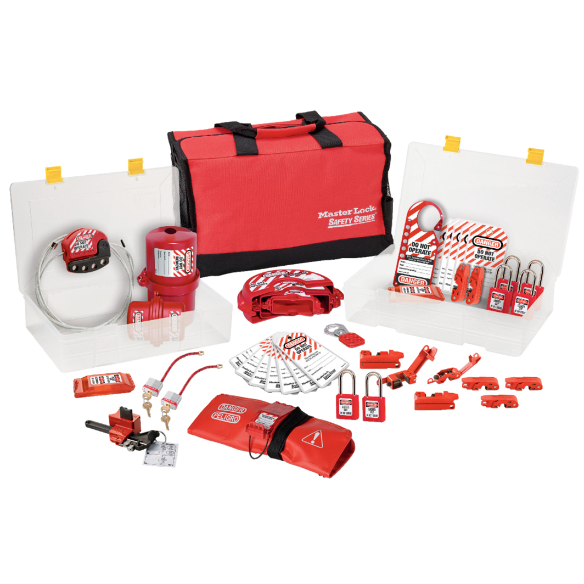 Master Lock® Red Thermoplastic Zenex™ Group Lockout Kit Steel Shackle Master Lock® Red Thermoplastic Zenex™ Group Lockout Kit Steel Shackle