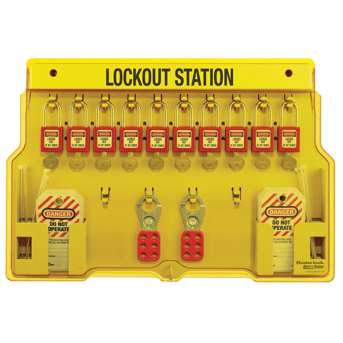 Master Lock Yellow Thermoplastic Zenex Wall Mount Pad M191483BP410 for sale online at autumn supply