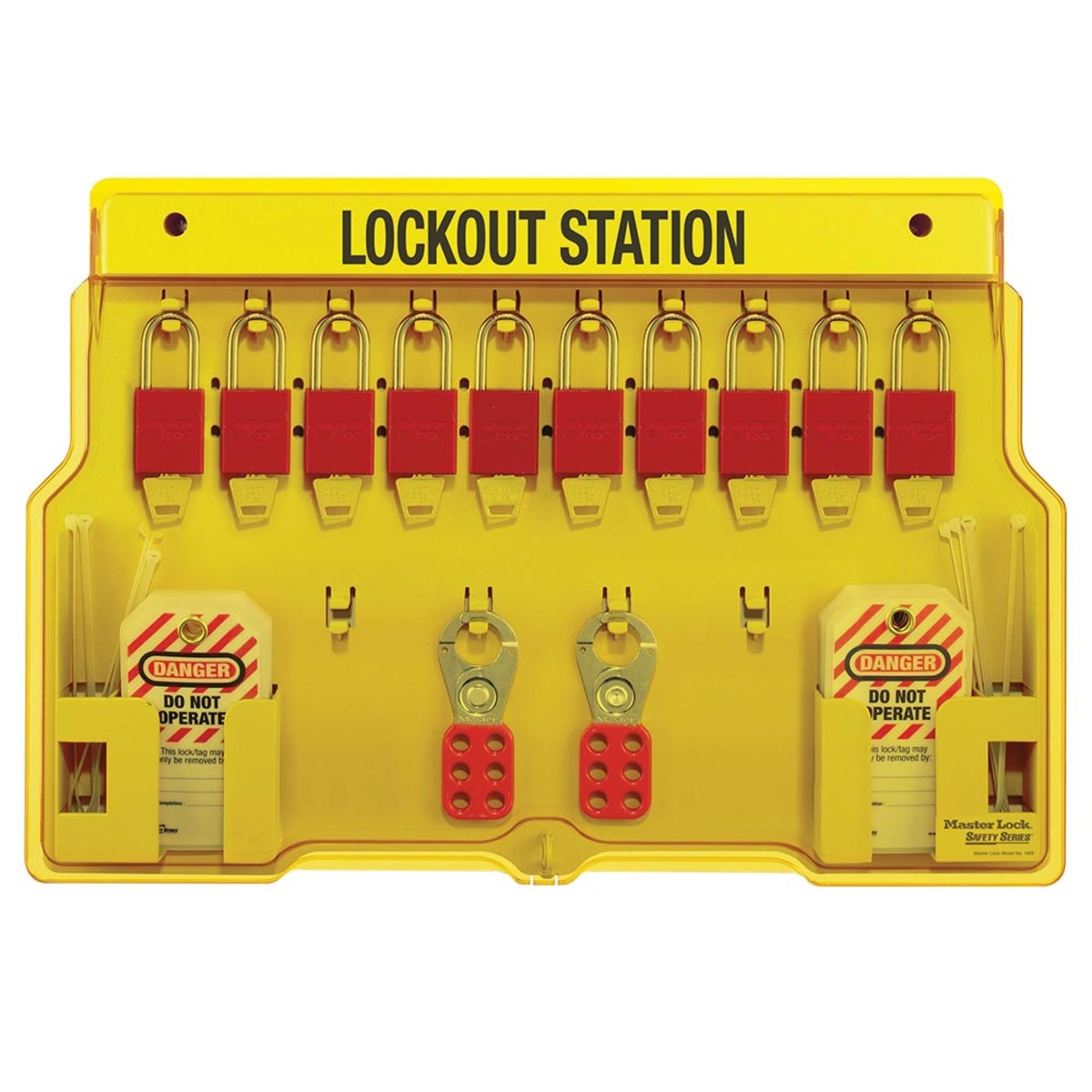Master Lock Yellow Aluminum Wall Mount Padlock Statio M191483BP1106 for sale online at autumn supply