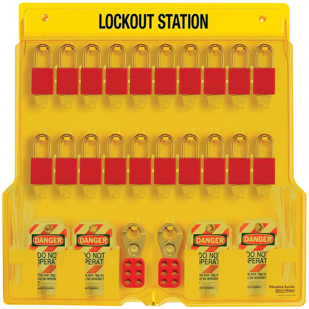 Master Lock Yellow Aluminum Wall Mount Padlock Statio M191484BP1106 for sale online at autumn supply