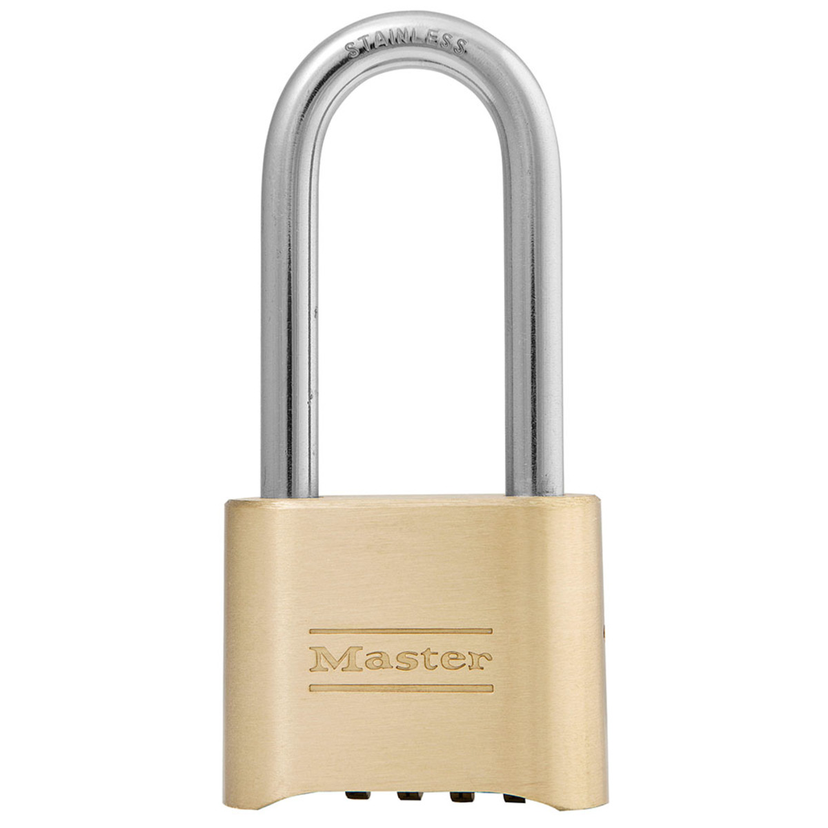 Master Lock® Brass Brass Combination Security Padlock Hardened Steel Shackle