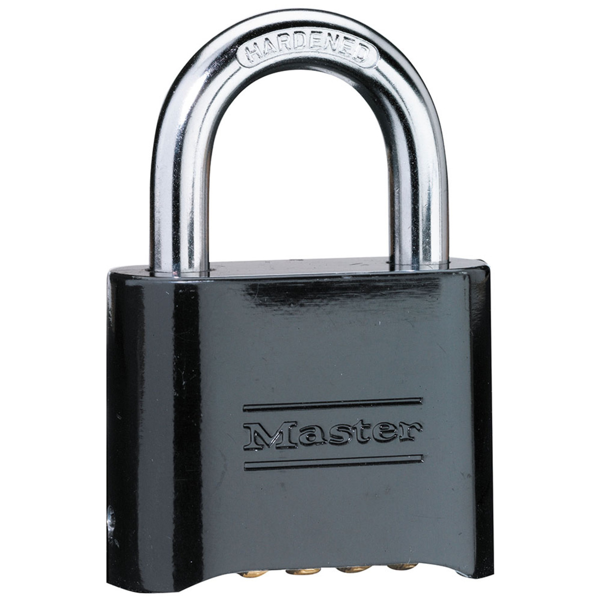 Master Lock® Black Die Cast Zinc Combination Security Padlock Hardened Steel Shackle