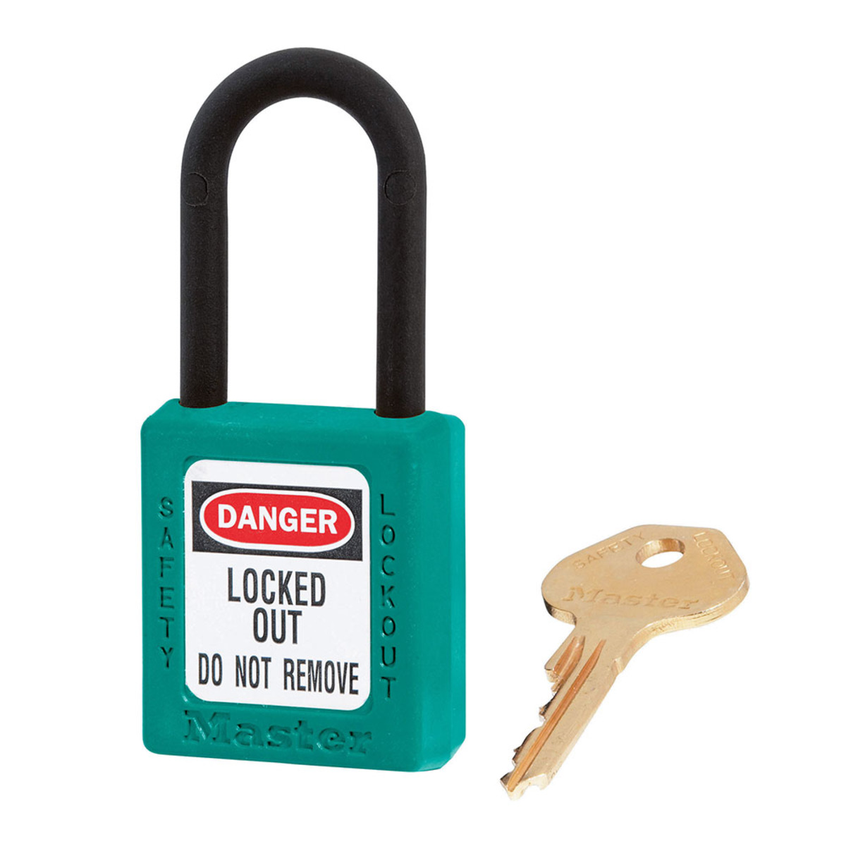 Master Lock® Teal Thermoplastic Zenex™ 6 Pin Tumbler Padlock Nylon Shackle