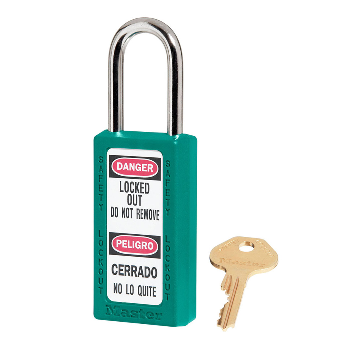 Master Lock® Teal Thermoplastic Zenex™ 6 Pin Tumbler Padlock Steel Shackle