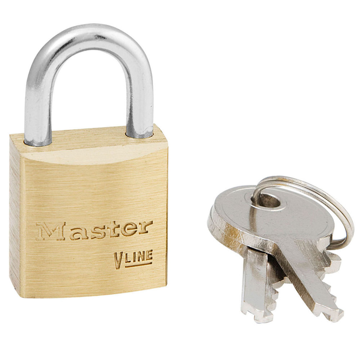 Master Lock® Brass Brass General Security Padlock Steel Shackle