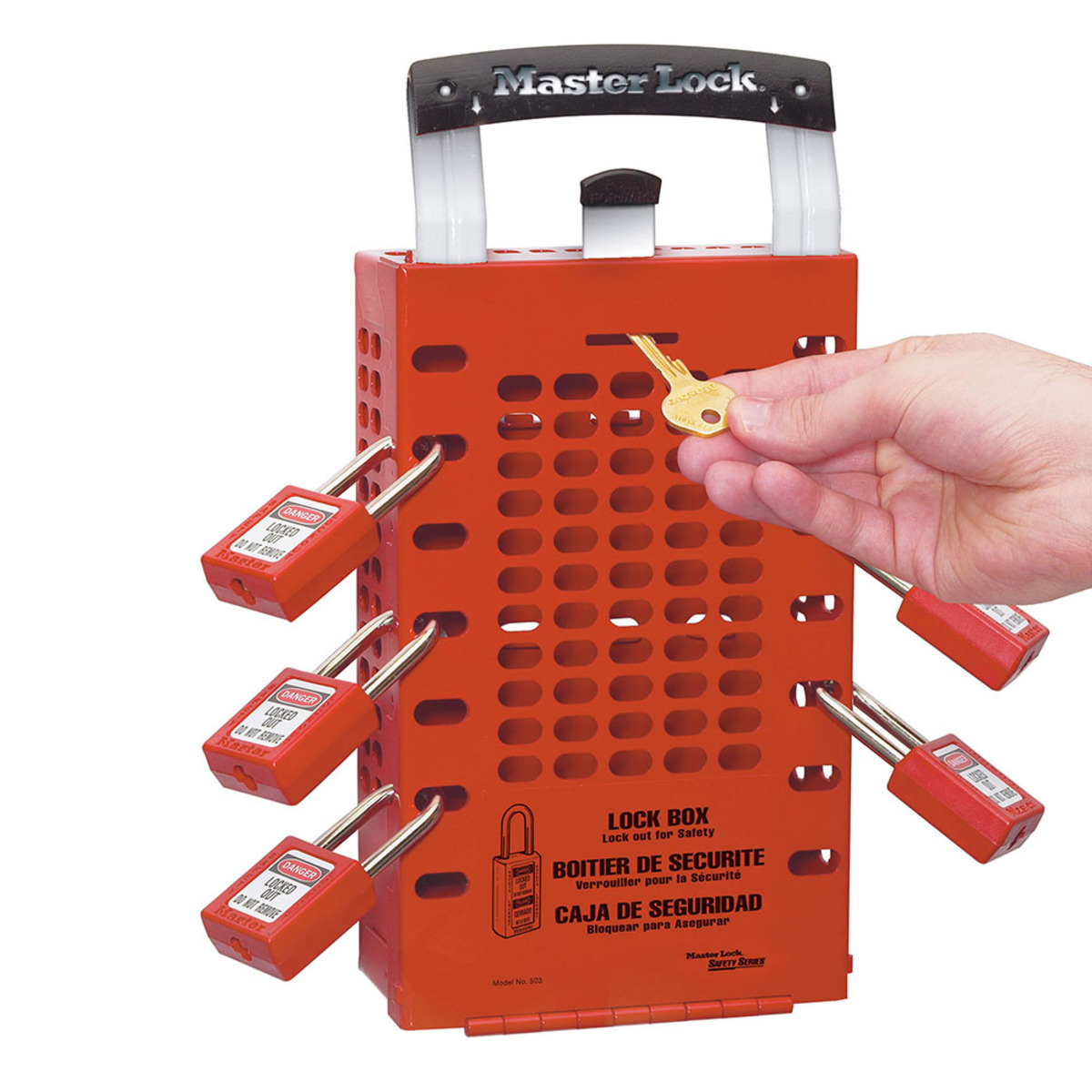 Master Lock Red Steel Group Lock Box M19503RED for sale online at autumn supply